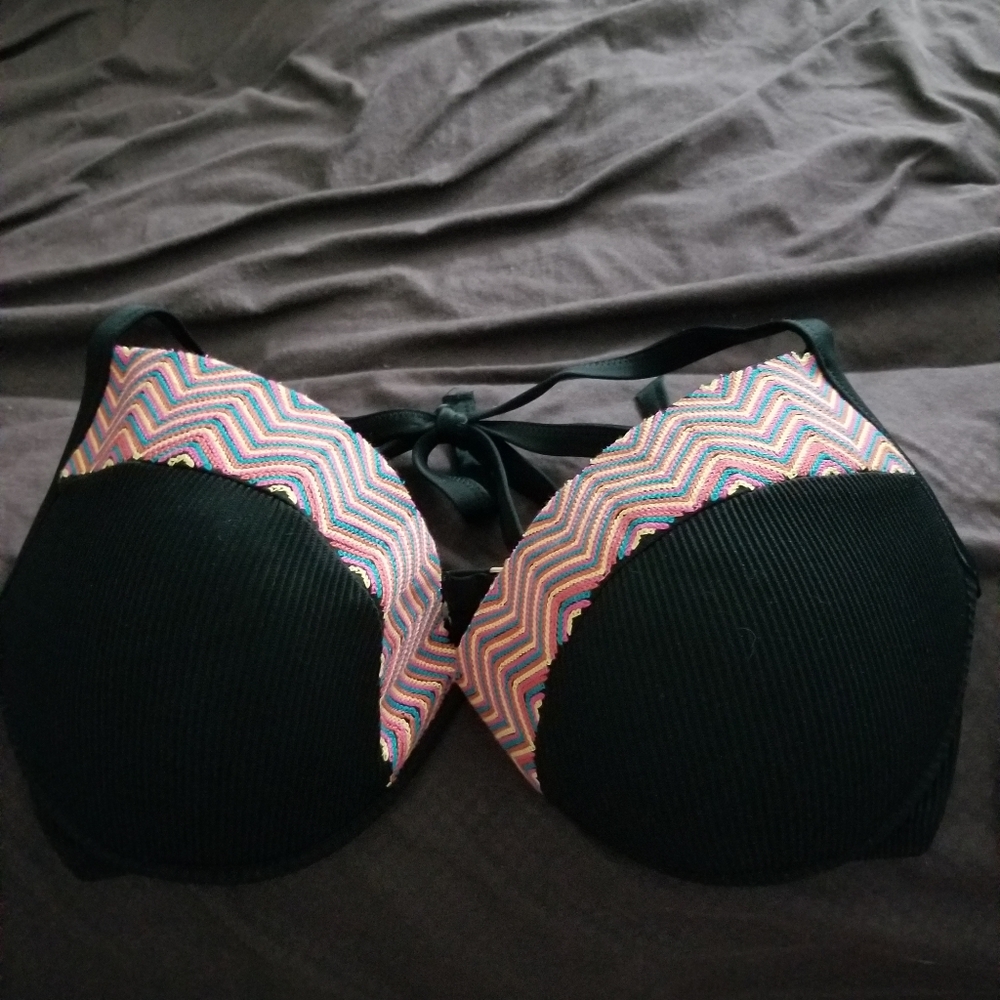 Colorful womens bathing suit top.